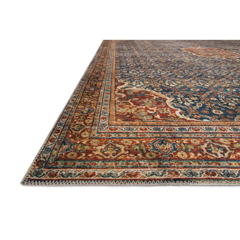 Layla Cobalt Blue/Spice 2 ft. 6 in. x 7 ft. 6 in. Traditional 100% Polyester Runner Rug by LOLOI II 2 Layla Cobalt Blue/Spice 2 ft. 6 in. x 7 ft. 6 in. Traditional 100% Polyester Runner Rug by LOLOI II - Image 2