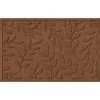 Aqua Shield Brittney Leaf Dark Brown 23 in. x 35 in. PET Polyester Door Mat by Bungalow Flooring