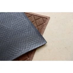 Aqua Shield Argyle Dark Brown 23 in. x 35 in. Recycled Polyester/Rubber Indoor Outdoor Door Mat by Bungalow Flooring -Bungalow Flooring Store dark brown bungalow flooring door mats 20377520023 66 1000
