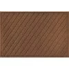 Aqua Shield Argyle Dark Brown 45 in. x 70 in. Recycled Polyester/Rubber Indoor Outdoor Estate Mat by Bungalow Flooring
