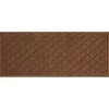 Aqua Shield Argyle Dark Brown 22 in. x 60 in. Recycled Polyester/Rubber Indoor Outdoor Runner Rug Mat by Bungalow Flooring