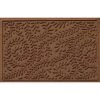 Aqua Shield Boxwood Dark Brown 23 in. x 35 in. PET Polyester Door Mat by Bungalow Flooring