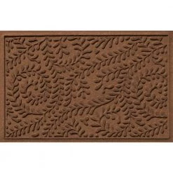 Aqua Shield Boxwood Dark Brown 23 in. x 35 in. PET Polyester Door Mat by Bungalow Flooring