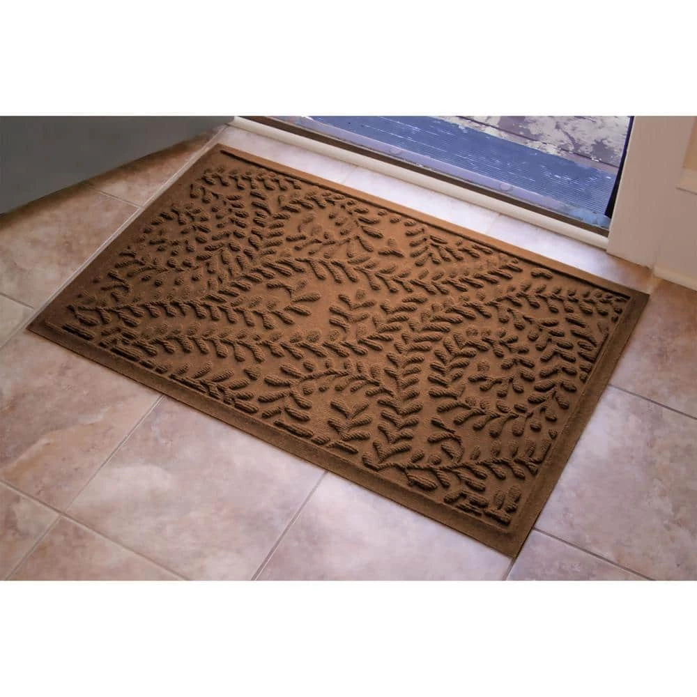 Aqua Shield Boxwood Dark Brown 22 in. x 60 in. PET Polyester Door Mat Runner Rug by Bungalow Flooring 2 Aqua Shield Boxwood Dark Brown 22 in. x 60 in. PET Polyester Door Mat Runner Rug by Bungalow Flooring - Image 2