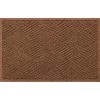 Aqua Shield Diamonds Dark Brown 23 in. x 35 in. PET Polyester Door Mat by Bungalow Flooring