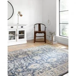 Teagan Denim/Pebble 7 ft. 11 in. x 10 ft. 6 in. Traditional Area Rug by LOLOI II -Bungalow Flooring Store denim pebble loloi ii area rugs teagtea 03depp7ba6 31 1000