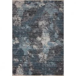 Samra Dove/Sky 9 ft. 6 in. x 13 ft. 1 in. Transitional Polypropylene Pile Area Rug by LOLOI II