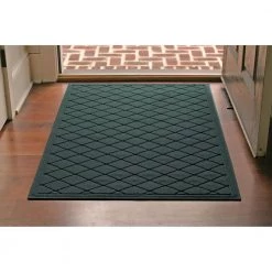 Aqua Shield Argyle Evergreen 34 in. x 52 in. Recycled Polyester/Rubber Indoor Outdoor Door Mat by Bungalow Flooring -Bungalow Flooring Store evergreen bungalow flooring door mats 20377590035 31 1000