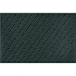 Aqua Shield Argyle Evergreen 34 in. x 52 in. Recycled Polyester/Rubber Indoor Outdoor Door Mat by Bungalow Flooring
