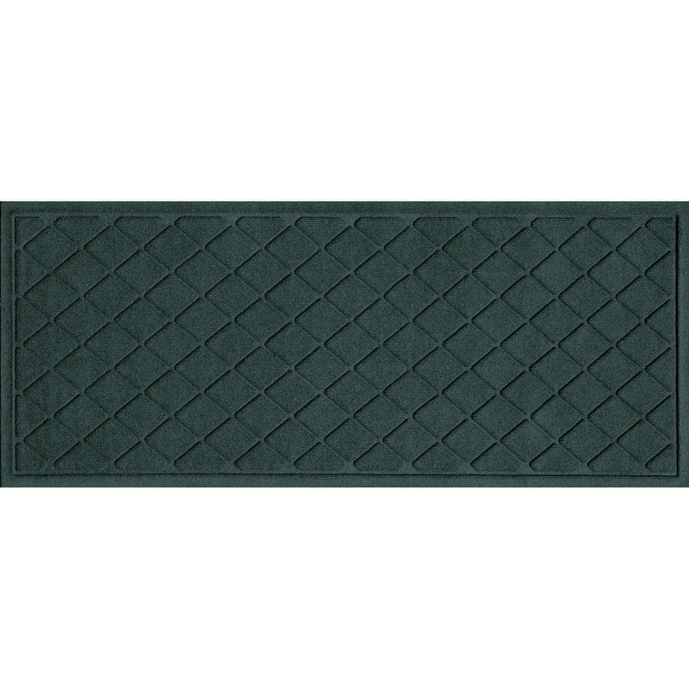 Aqua Shield Argyle Evergreen 22 in. x 60 in. Recycled Polyester/Rubber Indoor Outdoor Runner Rug by Bungalow Flooring 1 Aqua Shield Argyle Evergreen 22 in. x 60 in. Recycled Polyester/Rubber Indoor Outdoor Runner Rug by Bungalow Flooring