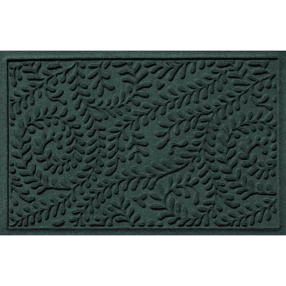 Aqua Shield Boxwood Evergreen 23 in. x 35 in. PET Polyester Door Mat by Bungalow Flooring 1 Aqua Shield Boxwood Evergreen 23 in. x 35 in. PET Polyester Door Mat by Bungalow Flooring