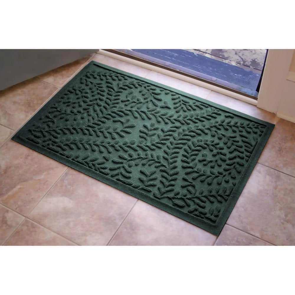 Aqua Shield Boxwood Evergreen 23 in. x 35 in. PET Polyester Door Mat by Bungalow Flooring 2 Aqua Shield Boxwood Evergreen 23 in. x 35 in. PET Polyester Door Mat by Bungalow Flooring - Image 2