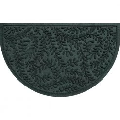 Aqua Shield Boxwood Evergreen 24 in. x 39 in. Half Round PET Polyester Door Mat by Bungalow Flooring