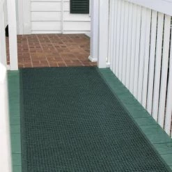 Aqua Shield Squares 35 in. x 116 in. PET Polyester Indoor Outdoor Runner Rug Mat Evergreen by Bungalow Flooring 7 Aqua Shield Squares 35 in. x 116 in. PET Polyester Indoor Outdoor Runner Rug Mat Evergreen by Bungalow Flooring -Bungalow Flooring Store evergreen bungalow flooring door mats 280590310 e1 1000