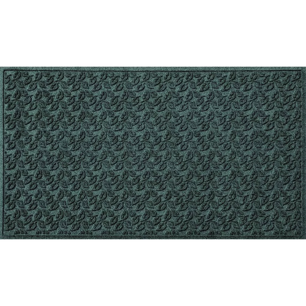 Aqua Shield Dogwood Leaf Evergreen 45 in. x 70 in. PET Polyester Door Mat by Bungalow Flooring 1 Aqua Shield Dogwood Leaf Evergreen 45 in. x 70 in. PET Polyester Door Mat by Bungalow Flooring