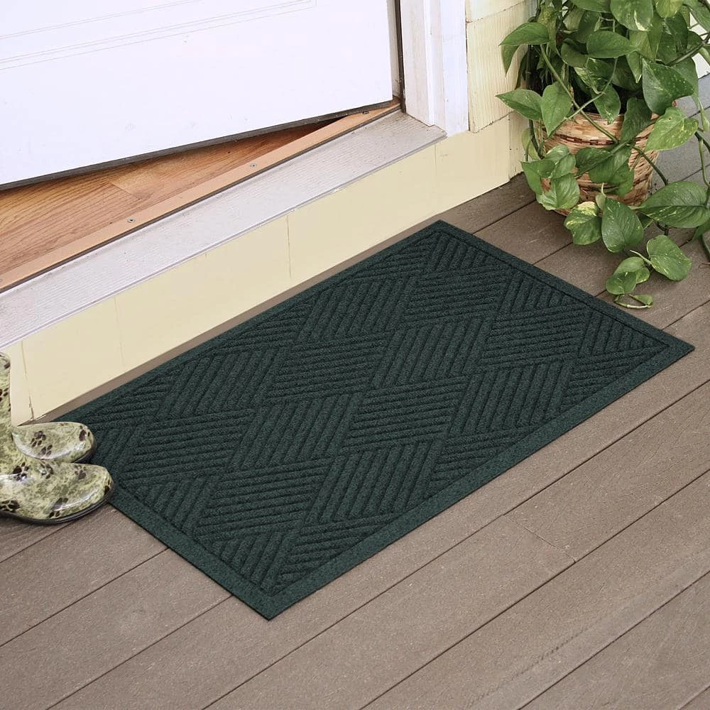 Aqua Shield Diamonds Evergreen 23 in. x 35 in. PET Polyester Door Mat by Bungalow Flooring 7 Aqua Shield Diamonds Evergreen 23 in. x 35 in. PET Polyester Door Mat by Bungalow Flooring - Image 7