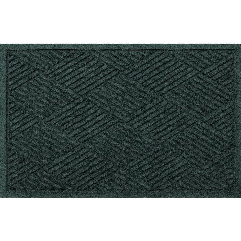 Aqua Shield Diamonds Evergreen 23 in. x 35 in. PET Polyester Door Mat by Bungalow Flooring 1 Aqua Shield Diamonds Evergreen 23 in. x 35 in. PET Polyester Door Mat by Bungalow Flooring