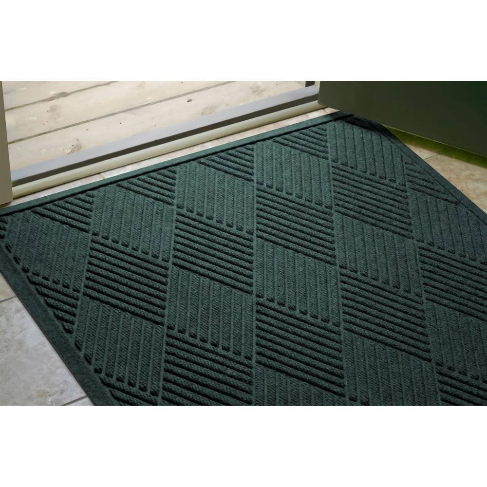 Aqua Shield Diamonds Evergreen 35 in. x 59 in. PET Polyester Door Mat by Bungalow Flooring 11 Aqua Shield Diamonds Evergreen 35 in. x 59 in. PET Polyester Door Mat by Bungalow Flooring - Image 11