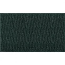 Aqua Shield Diamonds Evergreen 35 in. x 59 in. PET Polyester Door Mat by Bungalow Flooring