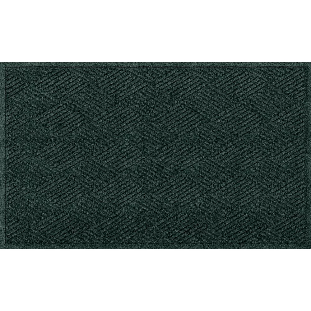 Aqua Shield Diamonds Evergreen 35 in. x 59 in. PET Polyester Door Mat by Bungalow Flooring 1 Aqua Shield Diamonds Evergreen 35 in. x 59 in. PET Polyester Door Mat by Bungalow Flooring