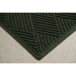 Aqua Shield Diamonds Evergreen 3 ft. x 8 ft. PET Polyester Runner Rug by Bungalow Flooring -Bungalow Flooring Store evergreen bungalow flooring door mats 844590038 31 1000