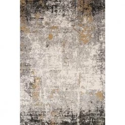 Alchemy Granite/Gold 9 ft. 9 in. x 13 ft. 6 in. Contemporary Polyester/Polypropylene Pile Area Rug by LOLOI II