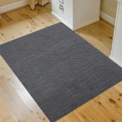 Barbury Weave 3 ft. x 4 ft. Desk Chair Mat - Gray by Bungalow Flooring -Bungalow Flooring Store gray bungalow flooring chair mats 2285020034 4f 1000