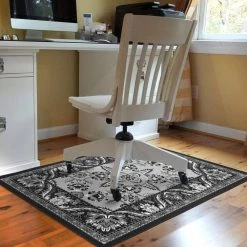 Siam 3 ft. x 4 ft. Desk Chair Mat - Gray by Bungalow Flooring -Bungalow Flooring Store gray bungalow flooring chair mats 2285150034 c3 1000
