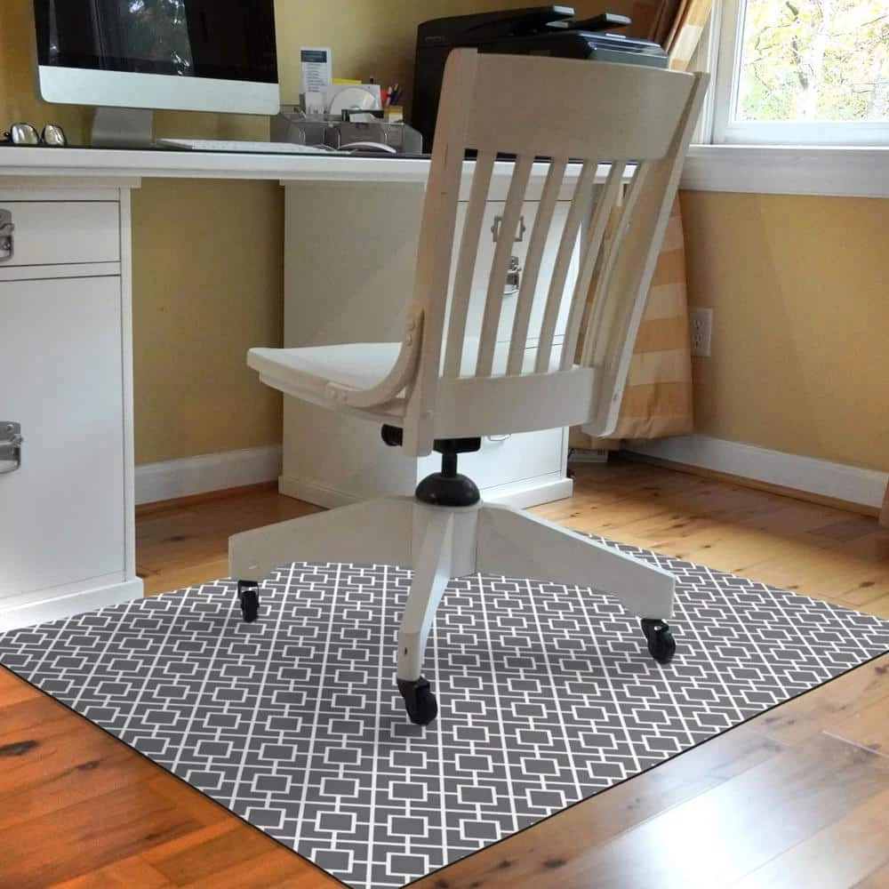 Tazekka 3 ft. x 4 ft. 9 to 5 Desk Chair Mat - Gray by Bungalow Flooring 3 Tazekka 3 ft. x 4 ft. 9 to 5 Desk Chair Mat - Gray by Bungalow Flooring - Image 3