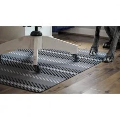 9 to 5 Stripe Gray 3 ft. x 4 ft. Home Office Desk Chair Mat by Bungalow Flooring 9 9 to 5 Stripe Gray 3 ft. x 4 ft. Home Office Desk Chair Mat by Bungalow Flooring -Bungalow Flooring Store gray bungalow flooring chair mats 2285710034 40 1000