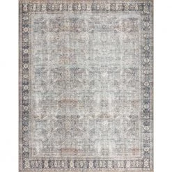 Wynter Grey/Charcoal 7 ft. 6 in. x 9 ft. 6 in. Traditional 100% Polyester Pile Runner Rug by LOLOI II