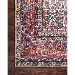 Layla Ivory/Brick 1 ft. 6 in. x 1 ft. 6 in. Sample Traditional Polyester Area Rug by LOLOI II -Bungalow Flooring Store ivory brick loloi ii area rugs layllay 12ivbk160s d4 1000