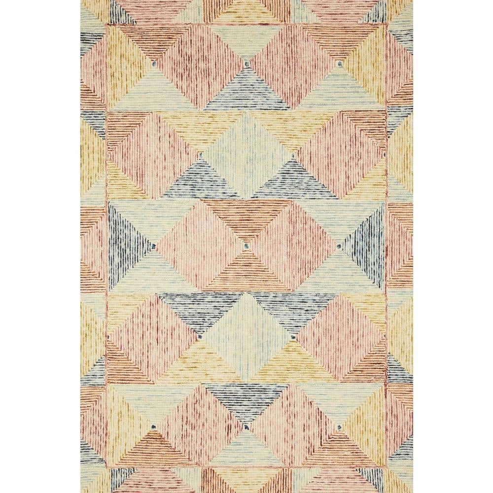 Spectrum Ivory/Multi 7 ft. 9 in. x 9 ft. 9 in. Contemporary Wool Pile Area Rug by LOLOI II 1 Spectrum Ivory/Multi 7 ft. 9 in. x 9 ft. 9 in. Contemporary Wool Pile Area Rug by LOLOI II
