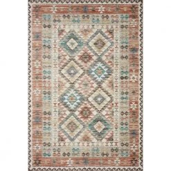 Zion Ivory/Multi 8 ft. 6 in. x 11 ft. 6 in. Traditional 100% Polyester Pile Area Rug by LOLOI II