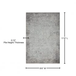 Drift Ivory/Silver 8 ft. 6 in. x 11 ft. 6 in. Contemporary 100% Polyester Pile Area Rug by LOLOI II -Bungalow Flooring Store ivory silver loloi ii area rugs drifdri 05ivsi86b6 76 1000