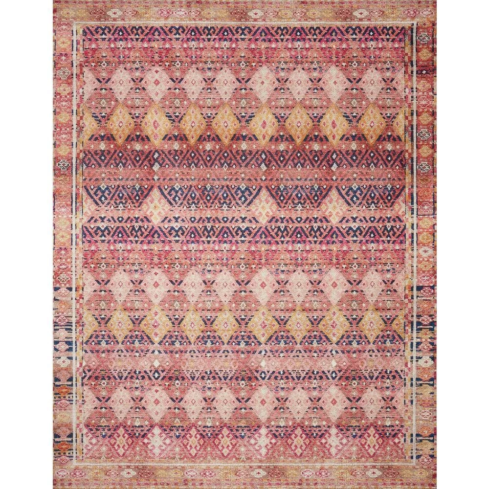 Layla Magenta/Multi 2 ft. 6 in. x 12 ft. Traditional 100% Polyester Runner Rug by LOLOI II 1 Layla Magenta/Multi 2 ft. 6 in. x 12 ft. Traditional 100% Polyester Runner Rug by LOLOI II