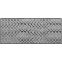 Aqua Shield Cordova Medium Gray 35 in. x 85 in. PET Polyester Door Mat by Bungalow Flooring