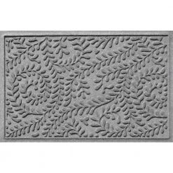 Aqua Shield Boxwood Medium Gray 23 in. x 35 in. PET Polyester Door Mat by Bungalow Flooring