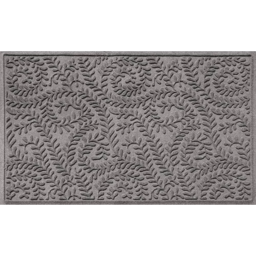 Aqua Shield Boxwood Medium Gray 35 in. x 59 in. PET Polyester Door Mat by Bungalow Flooring 1 Aqua Shield Boxwood Medium Gray 35 in. x 59 in. PET Polyester Door Mat by Bungalow Flooring