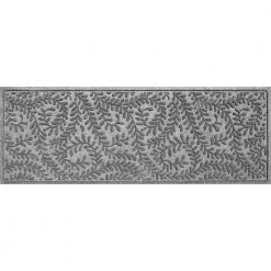 Aqua Shield Boxwood Medium Gray 30 in. x 98 in. PET Polyester Door Mat Runner Rug by Bungalow Flooring