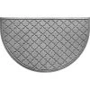 Aqua Shield Cordova Medium Gray 24 in. x 39 in Half Round PET Polyester Door Mat by Bungalow Flooring