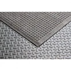 Aqua Shield Squares 35 in. x 116 in. PET Polyester Indoor Outdoor Runner Rug Mat Medium Gray by Bungalow Flooring 8 Aqua Shield Squares 35 in. x 116 in. PET Polyester Indoor Outdoor Runner Rug Mat Medium Gray by Bungalow Flooring -Bungalow Flooring Store medium gray bungalow flooring door mats 280570310 a0 1000
