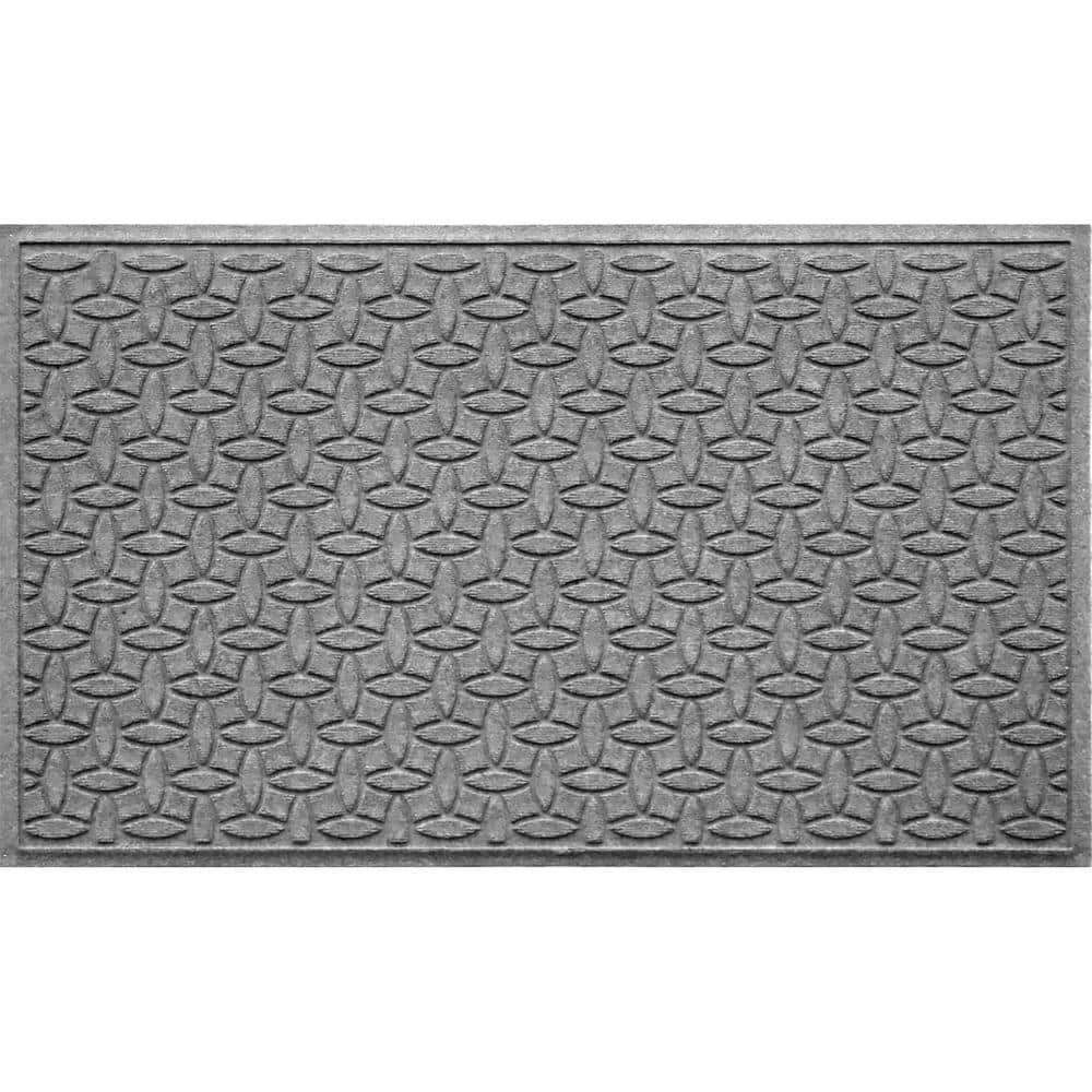 Aqua Shield Ellipse Medium Gray 59 in. x 35 in. PET Polyester Door Mat by Bungalow Flooring 1 Aqua Shield Ellipse Medium Gray 59 in. x 35 in. PET Polyester Door Mat by Bungalow Flooring