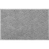 Aqua Shield Diamonds Medium Gray 23 in. x 35 in. PET Polyester Door Mat by Bungalow Flooring