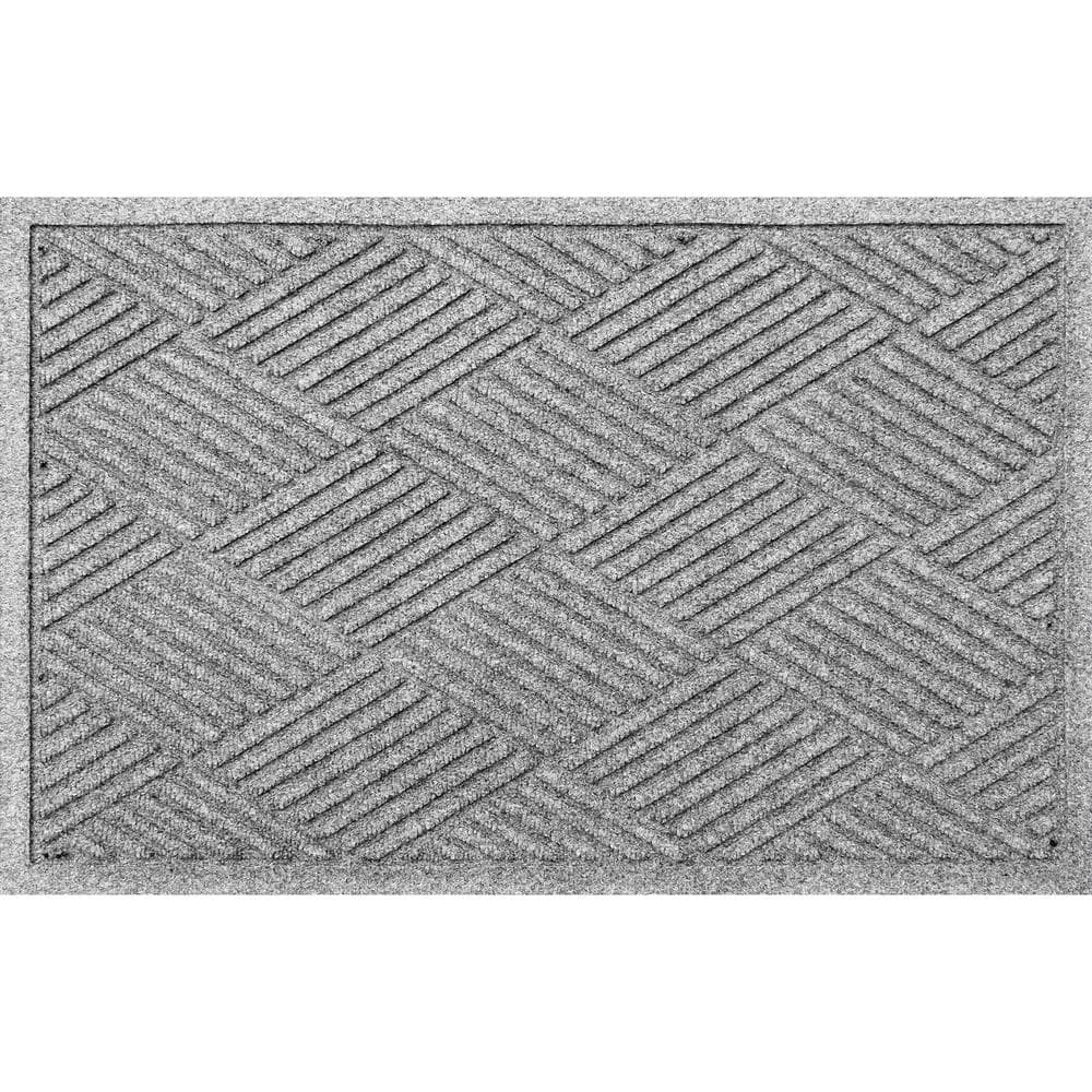 Aqua Shield Diamonds Medium Gray 23 in. x 35 in. PET Polyester Door Mat by Bungalow Flooring 1 Aqua Shield Diamonds Medium Gray 23 in. x 35 in. PET Polyester Door Mat by Bungalow Flooring