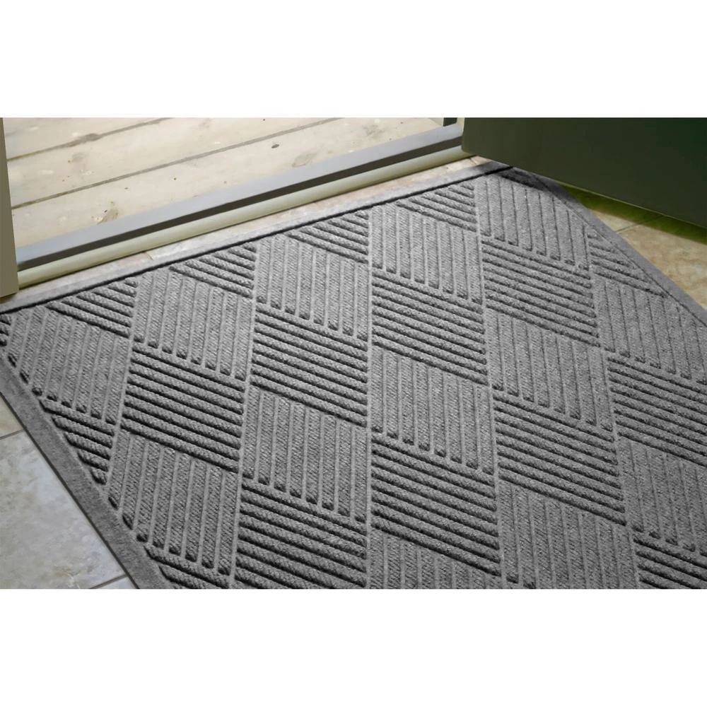 Aqua Shield Diamonds Medium Gray 35 in. x 59 in. PET Polyester Door Mat by Bungalow Flooring 11 Aqua Shield Diamonds Medium Gray 35 in. x 59 in. PET Polyester Door Mat by Bungalow Flooring - Image 11