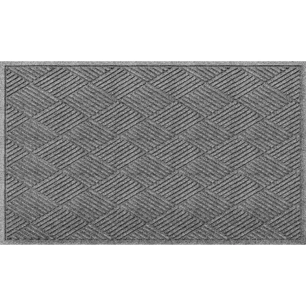 Aqua Shield Diamonds Medium Gray 35 in. x 59 in. PET Polyester Door Mat by Bungalow Flooring 1 Aqua Shield Diamonds Medium Gray 35 in. x 59 in. PET Polyester Door Mat by Bungalow Flooring