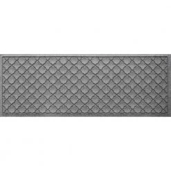 Aqua Shield Cordova Medium Grey 22 in. x 60 in. PET Polyester Door Mat by Bungalow Flooring