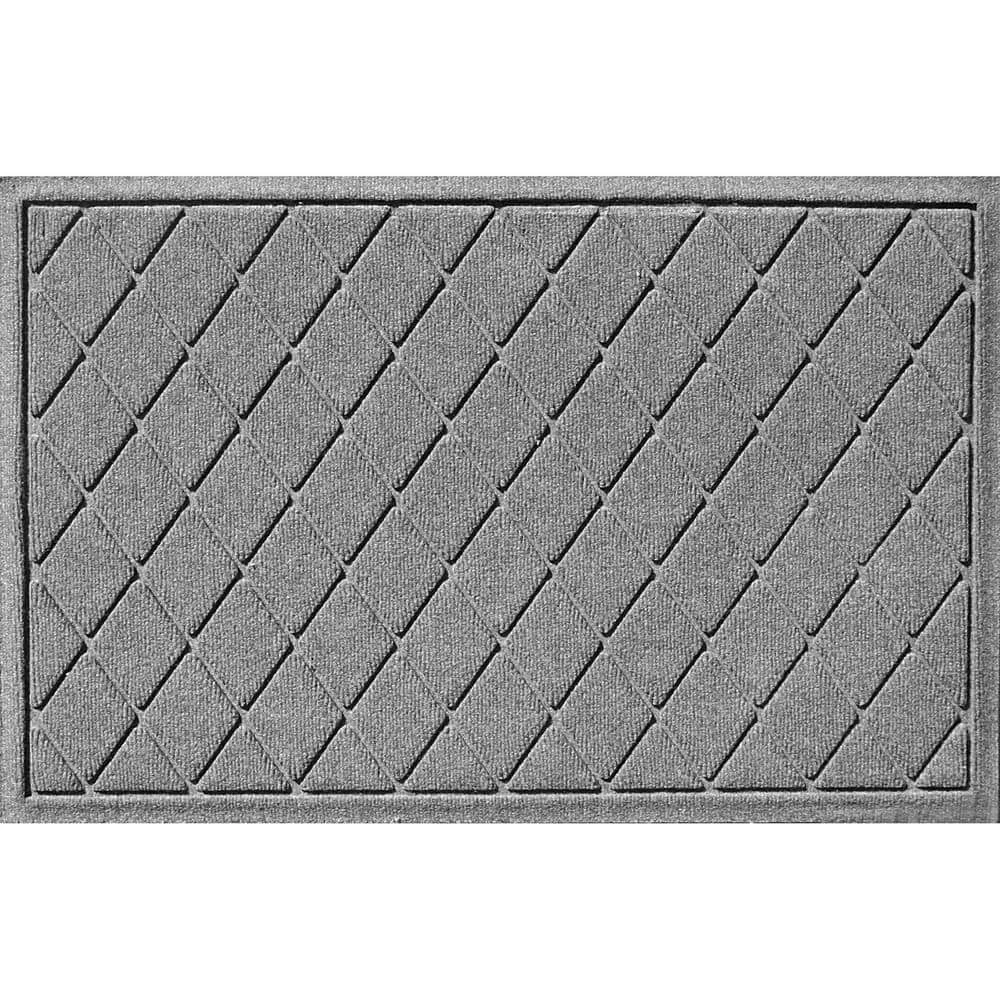Aqua Shield Argyle Medium Gray 23 in. x 35 in. Recycled Polyester/Rubber Indoor Outdoor Door Mat by Bungalow Flooring 1 Aqua Shield Argyle Medium Gray 23 in. x 35 in. Recycled Polyester/Rubber Indoor Outdoor Door Mat by Bungalow Flooring
