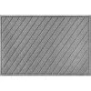 Aqua Shield Argyle Medium Gray 45 in. x 70 in. Recycled Polyester/Rubber Indoor Outdoor Estate Mat by Bungalow Flooring